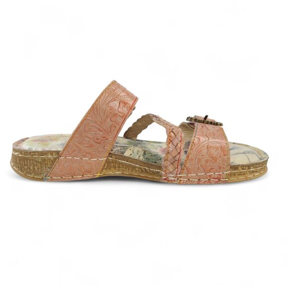 L'ARTISTE by Spring Step Astra Slide Sandals Women's 9.5-10/41 Pink Leather - Picture 10 of 11